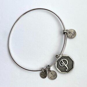 Alex + Ani Initial P Charm bangle bracelet